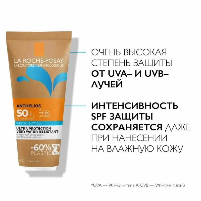 La Roche-Posay Антгелиос молочко солнцезащитное для лица и тела SPF50+ 200мл