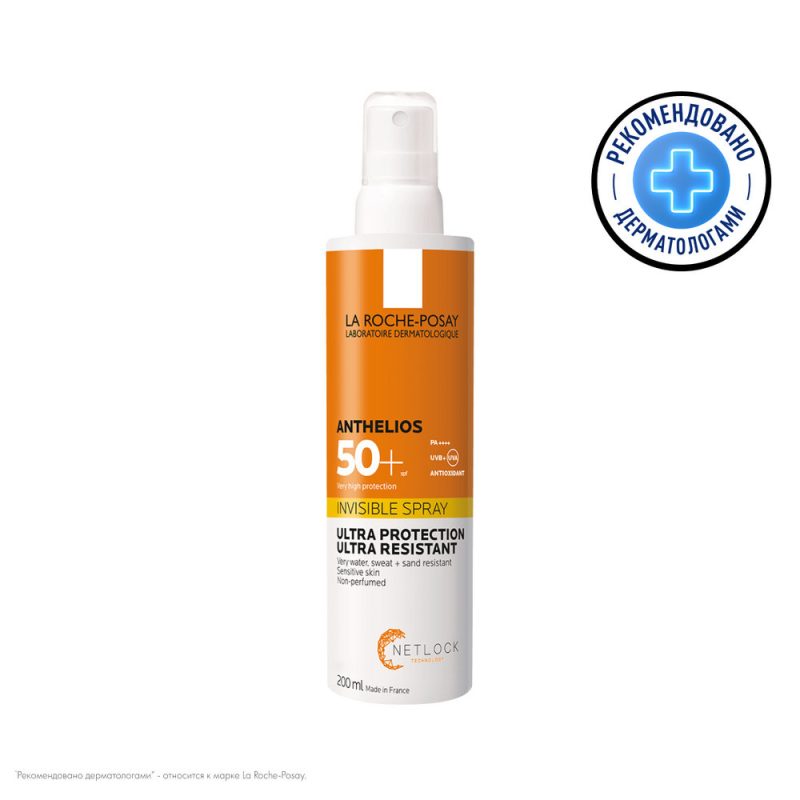 La Roche-Posay Антгелиос невидимый спрей для лица и тела SPF50+ 200мл