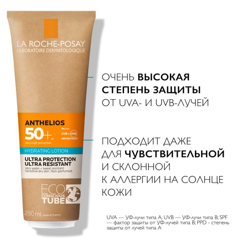 La Roche-Posay Антгелиос молочко солнцезащитное для лица и тела SPF50+ 250мл