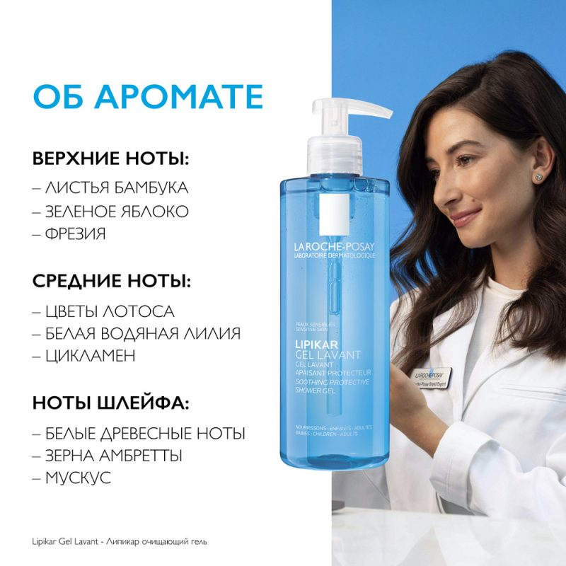 La Roche-Posay Липикар гель очищающий для душа 400 мл