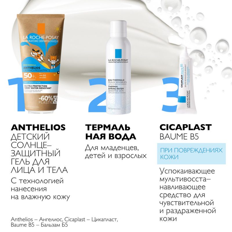 La Roche-Posay Антгелиос Дермо-Педиатрикс увлажняющее молочко Wetskin SPF50 200 мл