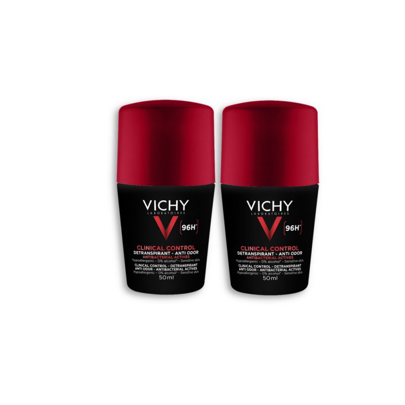 VICHY DEODORANT Clinical control мужской 2x50ML 96H набор мужской дезодорант