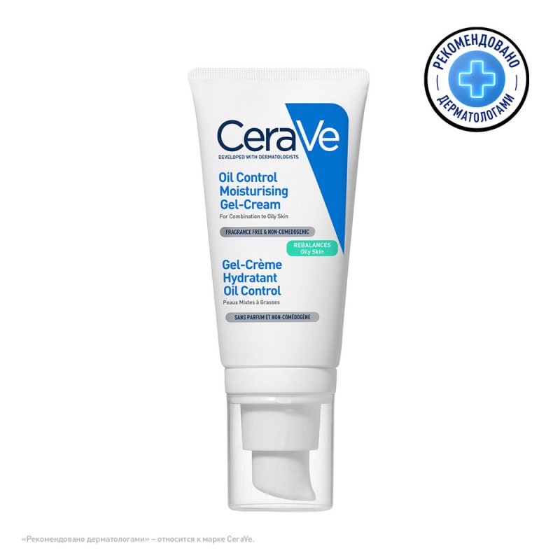 Cerave гель-крем увлажняющий для жирной и комбинир. кожи лица 52 мл