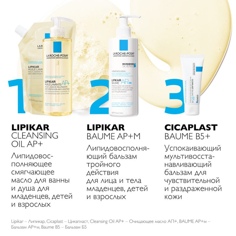 La Roche-Posay Липидовосполняющее смягчающее масло для ванны и душа lipikar cleansing oil ap+, 400 мл в упаковке рефил (сменный блок)