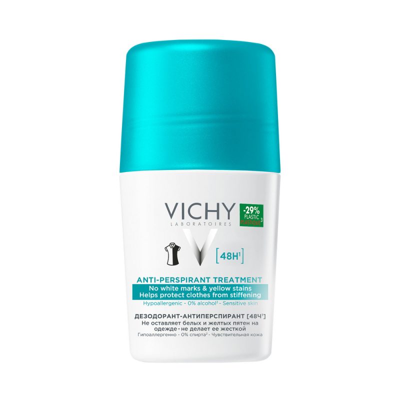 Vichy Дезодорант Део-ролл "48 часов" против бел.следов и желтых пятен 50мл