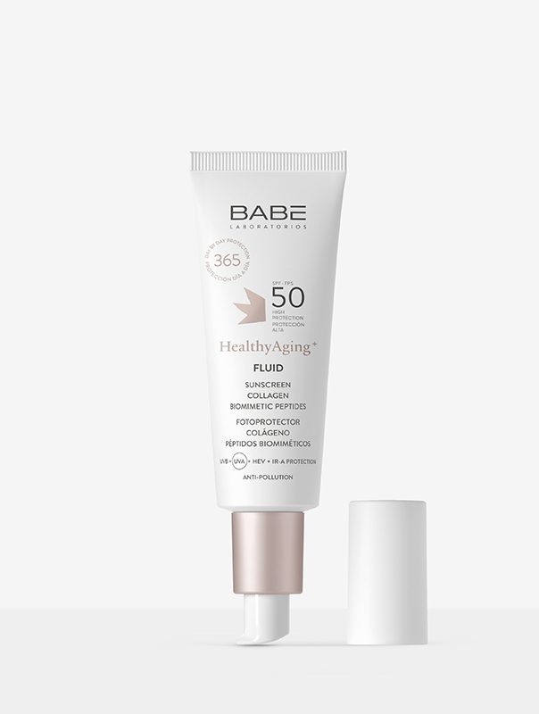 Антивозрастной солнцезащитный флюид для лица SPF 50+ Laboratorios Babe healthyaging+