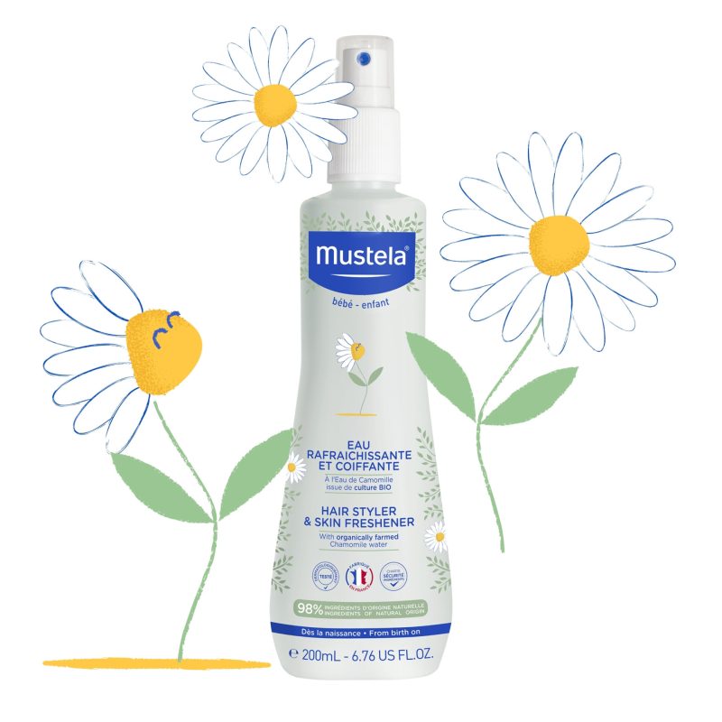 MUSTELA Освежающий спрей для волос и тела Hair Styler & Skin Freshener, 200 мл