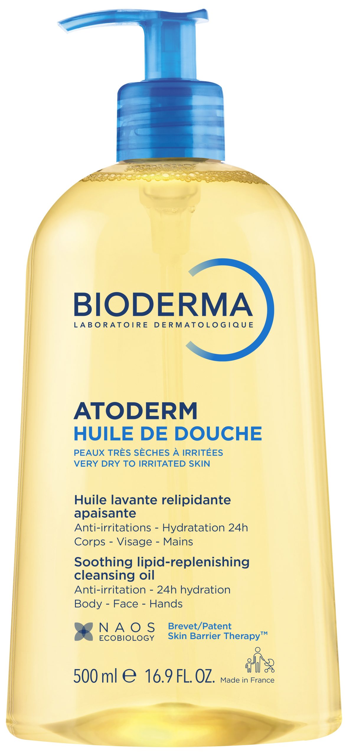 Bioderma Atoderm масло для душа питательное восстанавливающее для сухой чувствительной атопичной кожи, 500 мл