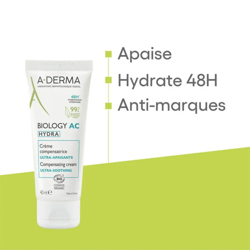 A-DERMA BIOLOGY AC HYDRA Крем Увлажняющий 40 мл
