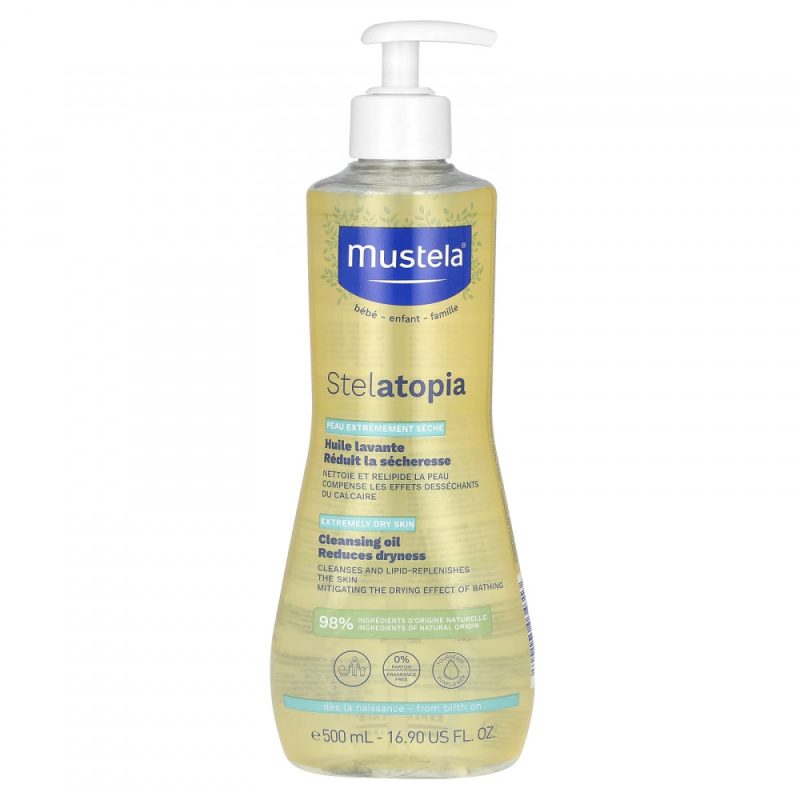 Mustela, Stelatopia, очищающее масло  500 мл