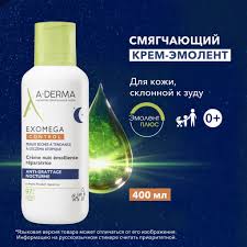 A-Derma, Exomega Control Восстанавливающий смягчающий ночной крем-эмолент для лица и тела 0+, 400 мл