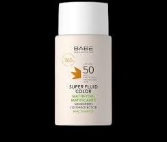 BABEМатирующий солнцезащитный суперфлюид-крем  SPF 50, с тоном, 50 мл
