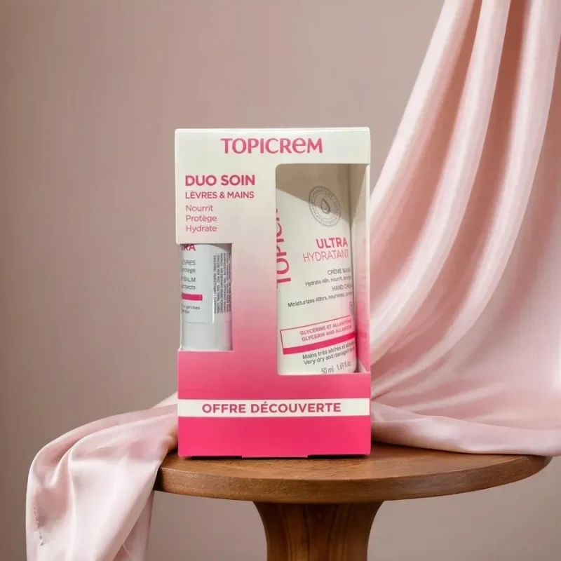ТОПИКРЕМ Набор: ультра-увлажняющий крем для рук 50 мл + В ПОДАРОК бальзам для губ HYDRA+ 4 гр